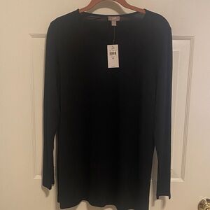 J. Jill Black Crew Neck Sweater